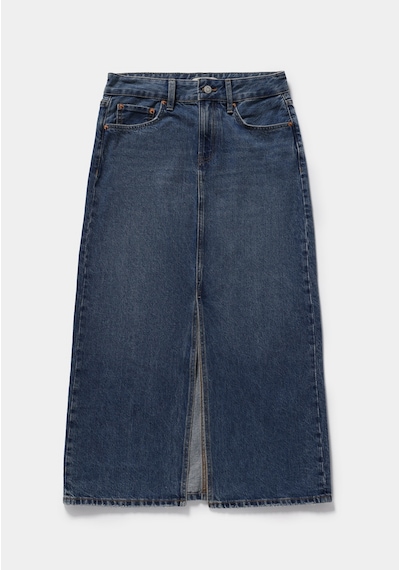 Colin's Colins Slim Fit Düz Fermuarlı Kadın Mid İndigo Denim Etek Cl1082945 Q1.v2 Dn45236