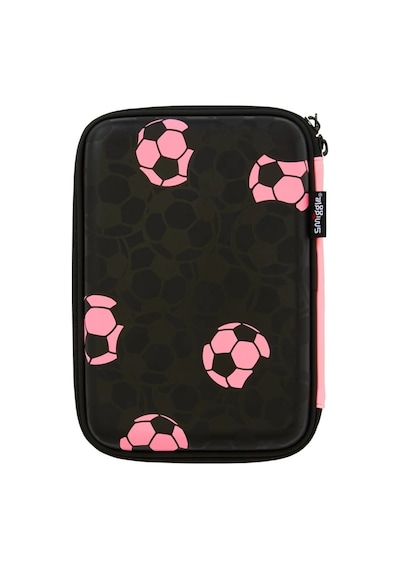Smiggle Futbol Topu Kabartma Desenli Çift Taraflı Kalem Kutusu Pembe