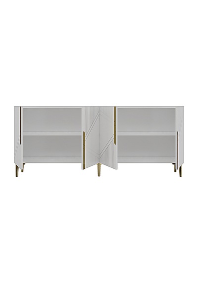 Ka1528bg Evva Konsol Ve Tv Sehpası Beyaz-gold 150cm