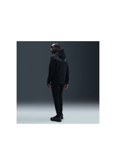 Nike Tech Fleece Mix Windrunner Hoodie Erkek Sweatshirt Siyah