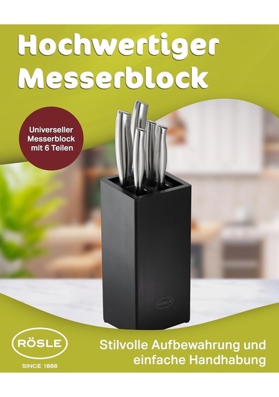 Rösle Basic Line Bıçak Seti 6 Parça 13755 - Bambu Fırçalı Stant Diğer