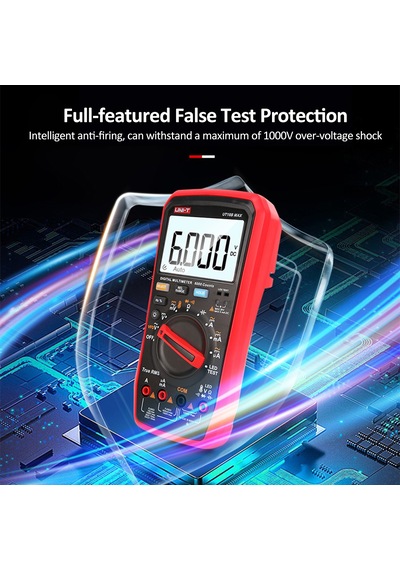 Ut17b Max Dijital Multimetre 1000v 6000 Sayım Multimetre Test Cihazı Vfd True Rms Voltmetre Ampermetre Vfd İnverter Ölçümü Ac/dc Voltaj
