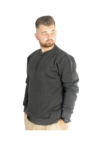 Mode Xl Erkek Sweatshirt Bisiklet Yaka Basic 20131 Antramelanj 001