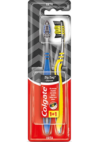3 Adet Colgate Diş Fırçası Zigzag Charcoal 1+1
