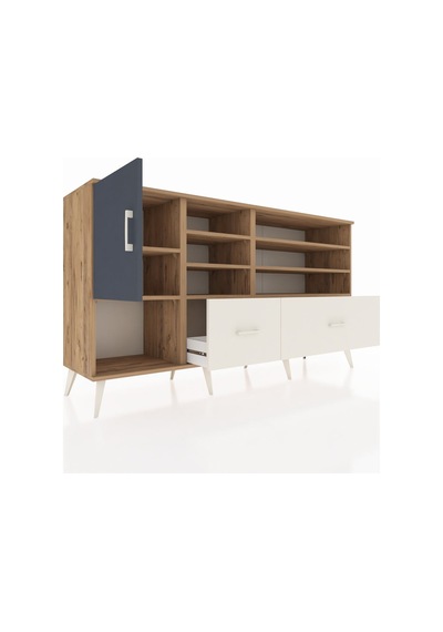 Hyperion Konsol 8 Raflı 2 Çekmeceli Tek Kapaklı 176x44x99 Çam-an Çam-antrasit/aytaşı Hyperion Konsol 8 Raflı 2 Çekmeceli Tek Kapaklı 176x44x99 Çam-an Çam-antrasit/aytaşı