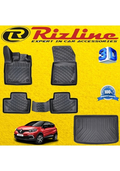 Renault Captur 3D Paspas + Üst Bagaj Havuzu 2021 Sonrası Set N11.5399
