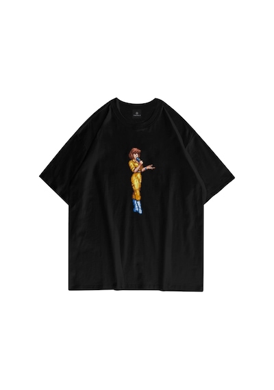 Tarzsokak Unisex April O'neil Ninja Turtles Beyaz Tshirt Siyah