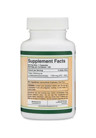 Methyl Folate 1000mcg 120 Veg.kapsül.usa Vers.