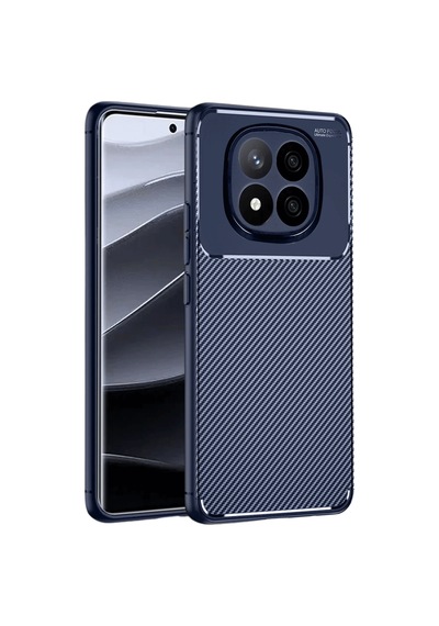 Uryport Xiaomi Redmi Note 14 Pro Plus Kılıf Auto Focus Karbon Kapak - Lacivert