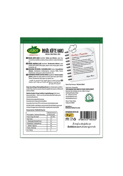 İnegöl Köfte Harcı 90 G - 915469042