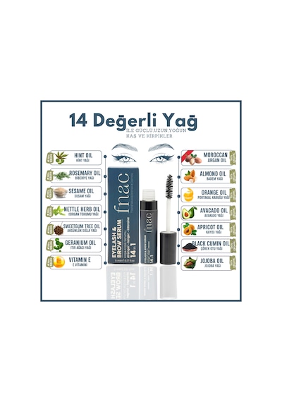 Fnac 14 in 1 Eyelash & Brow Kaş Kirpik Bakım Serumu 5 ML