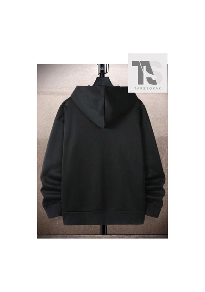 Tarzsokak 23 New York Sweatshirt Fermuarlı Hırka Siyah