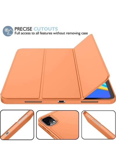 Apple Uyumlu iPad, Pro 12.9 3. Nesil Kılıf Kalem Bölmeli Smart Case A1876
