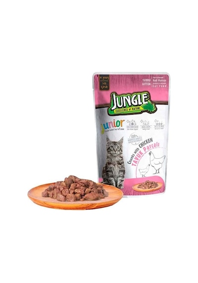 Jungle Junior Tavuk Etli Pouch Yavru Kedi Yaş Maması 100 G