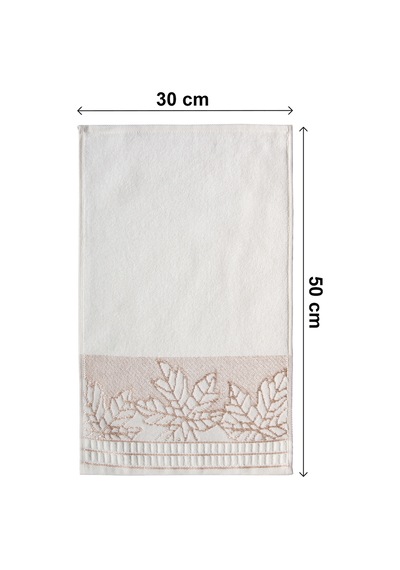 Çınar Jakarlı 6 Lı Kadife Pamuklu El Ve Yüz Havlu Seti 30x50 Cm - 00434- Gold Altın
