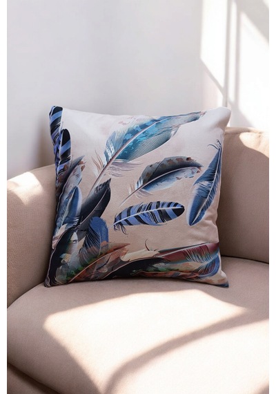 Modern Tarz Dijital Baskılı 4 Lü Dekoratif Kırlent Kılıfı Seti 43x43 Cm Şık Ve Renkli Tasarımlar Lila Rengi