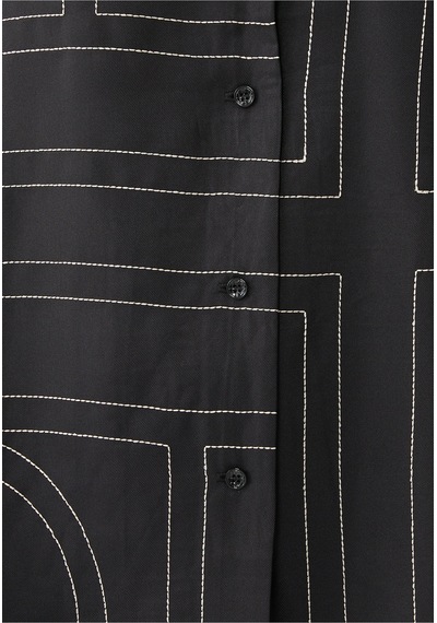 Toteme Saten Monogram Pijama Üstü Siyah