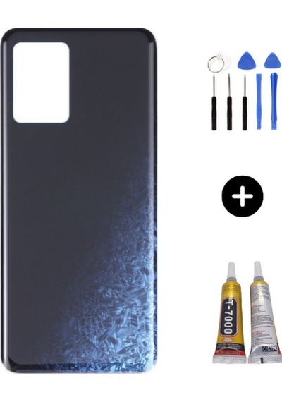 Redmi K50 Uyumlu Arka Pil Kapağı Siyah + Montaj Seti Çok Renkli