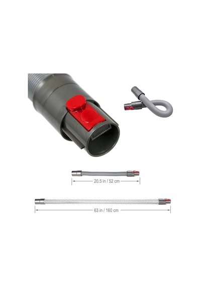 Dyson V7 V8 V10 V11 V15 Uyumlu Esnek Hortum - 150cm Uzatılabilir Dar Alan Temizleme Aparatı