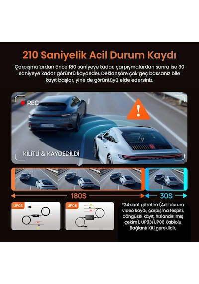70mai T400 Ön Kamera +iç Kamera + Rc21 Arka Kamera