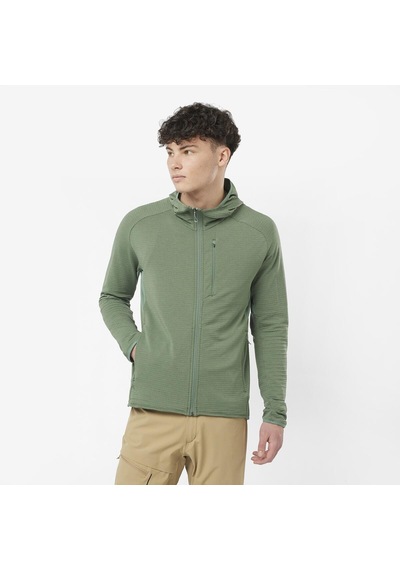 Salomon Essentıal Lıghtwarm Erkek Kapüşonlu Polar Laurel Wreath Lc2111800 Yeşil