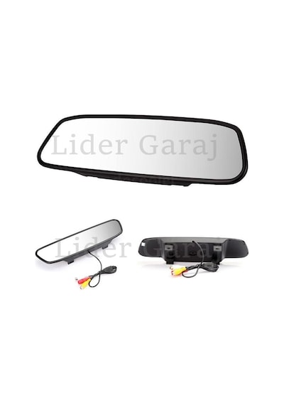 lidergaraj Kameralı Park Sensörü 4.3'' Ayna Ekran+Plakalık Kamera