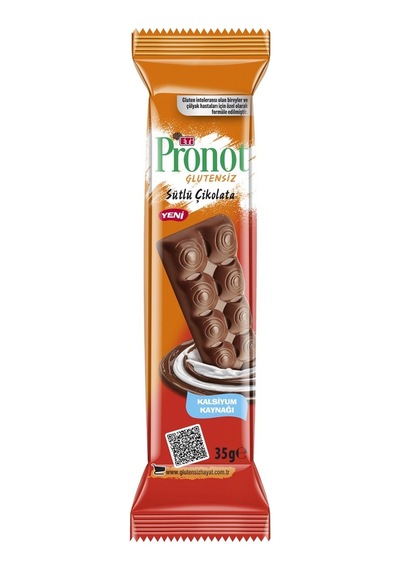 Eti Pronot Glutensiz Sütlü Çikolata 35g - 12'li Paket Tarı