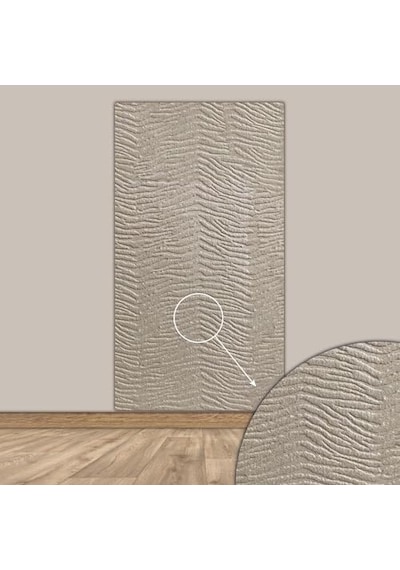 Tink 3d Kendinden Yapışkanlı Duvar Kağıdı Yeni Nesil Akustik Keçe Panel Desenli 52x98 Cm Ekru, 10 Adet 5 M²