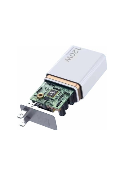 Muratech 120w Şarj Aleti Hızlı Çift Turbo Şarj Aleti Seti Beyaz