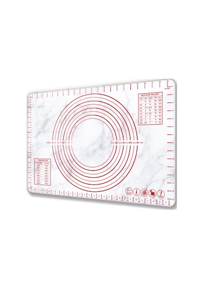 Klasik Mermer Görünümlü Cam Hamur Açma Matı 40cm X 60cm