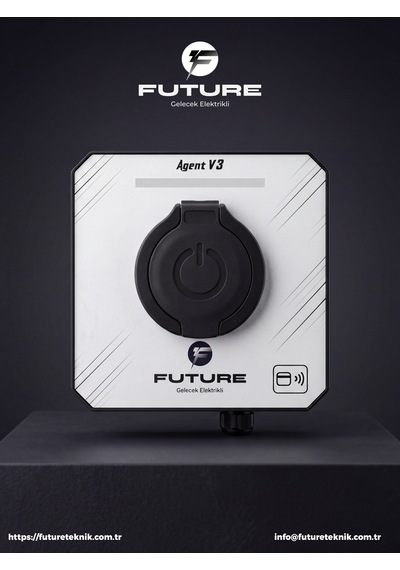 Future Ac Wallbox 22kw - Agent V3 Smart Elektrikli Araç Şarj Cihazı - Soketli