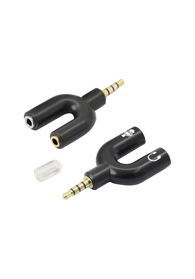 Aghbilgisayar Kulaklık Mikrofon Birleştirici Aparat 3.5Mm Erkek 2X3.5Mm Dişi 548564689