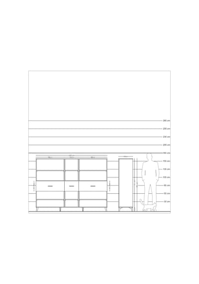 Hyperion Dolap 9 Raflı 3 Çekmeceli 220x44x163 Aytaşı-antrasit Aytaşı-antrasit