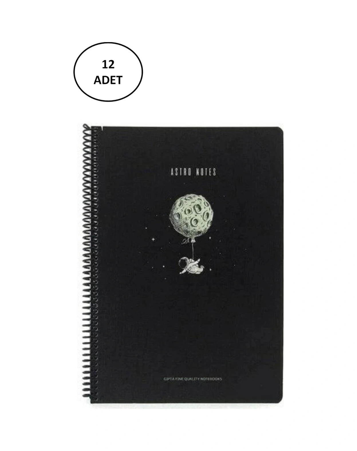 A4 Astro Notes Sp.karton.kpk.defter 80 Yaprak Çizgili 12 Adet Beyaz