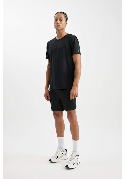 DeFactoFit Standart Fit Normal Kesim Sporcu Kısa Paça Şort C9176AX24AUBK81 Siyah