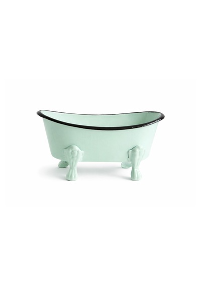 Dekoratif Metal Sabunluk Vintage Küvet Tasarım Banyo Sabunluk Banyo Lavabo Dekoru Açık Yeşil