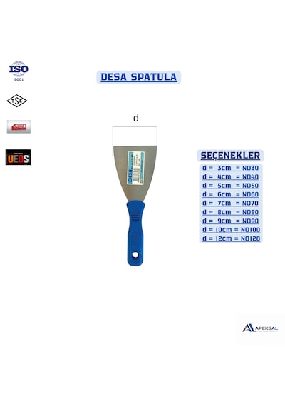 Desa Spatula No40 4 Cm Metal Kazıma Macun Tamir Spatulası