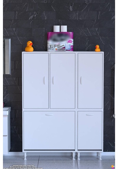 Ohbe 75 + 35cm Genişlik 160cm Boy 32,5cm Derinlik Kirli Sepetli 3 Uzun Kapak Çok Amaçlı Banyo Dolabı 75 + 35cm Ohbe 75 + 35cm Genişlik 160cm Boy 32,5cm Derinlik Kirli Sepetli 3 Uzun Kapak Çok Amaçlı Banyo Dolabı 75 + 35cm