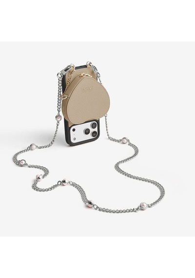 Kombinlenebilir Tasarım Çok Amaçlı Crossbody Telefon Zincir Omuz Askısı - By Bera Lina Silver