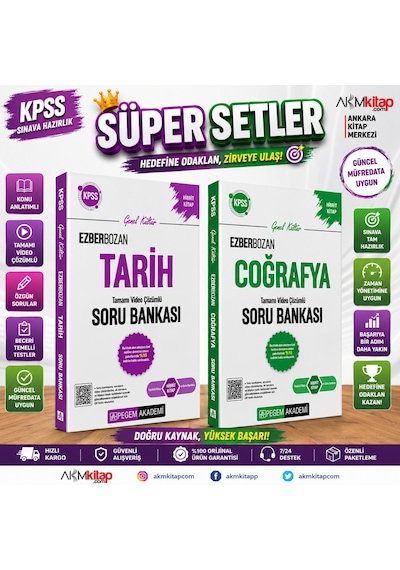 Pegem Yayınları 2026 Kpss Ezberbozan Tarih Ve Coğrafya Soru Bankası Seti 2 Kitap