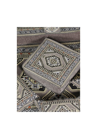 Şark Köşesi Takımı 20 Cm Minder Kalınlığı Gri Yahyalı Modeli