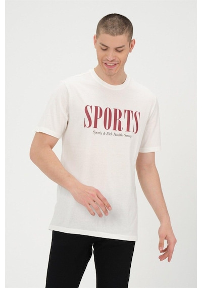 Rich Erkek Beyaz Basic T-shirt Basıkılı Slim Fit Rahat Kalıp %100 Pamuk Tişört Beyaz Rich Erkek Beyaz Basic T-shirt Basıkılı Slim Fit Rahat Kalıp %100 Pamuk Tişört Beyaz