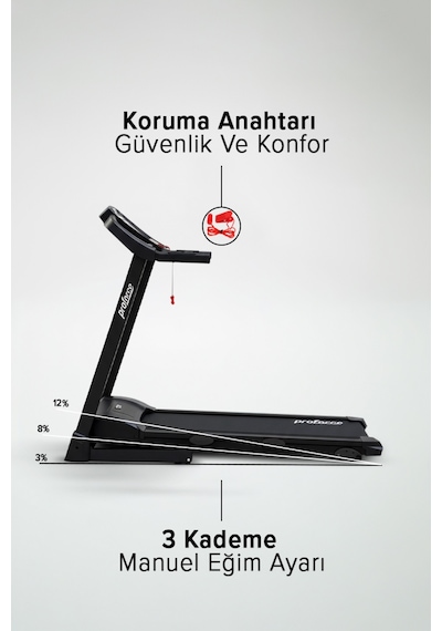 Proforce Premıum Koşu Bandı 2.5 Hp Led Gösterge 0 - 14 Km/s Hız Kolay Kurulum