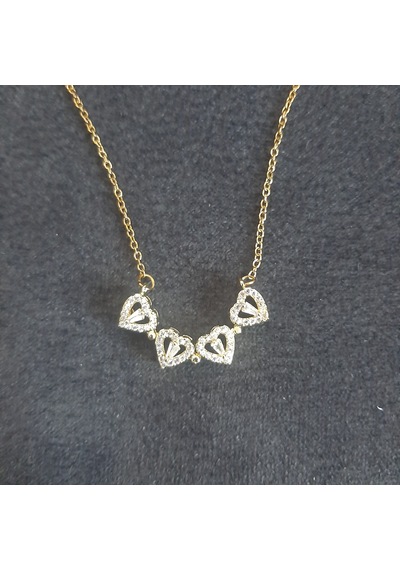 Stainless Steel Çelik Kolye Gold