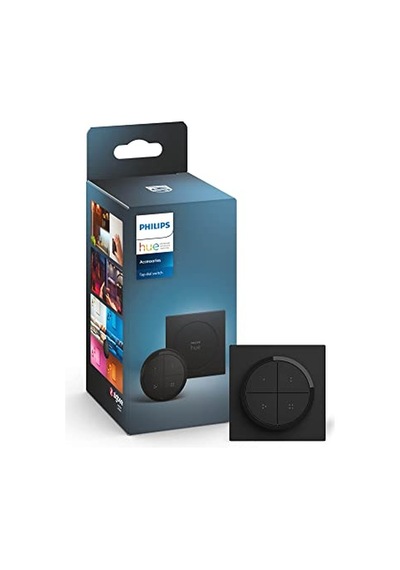 Philips Hue Tap Dial Switch Döner Anahtar, Siyah, Hue Uygulaması İle Kişiselleştirilebilir, Aksesuarlar