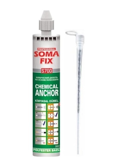 300ML Somafix Kimyasal Dübel Epoksi Silikon Tabancasıyla Kullanım