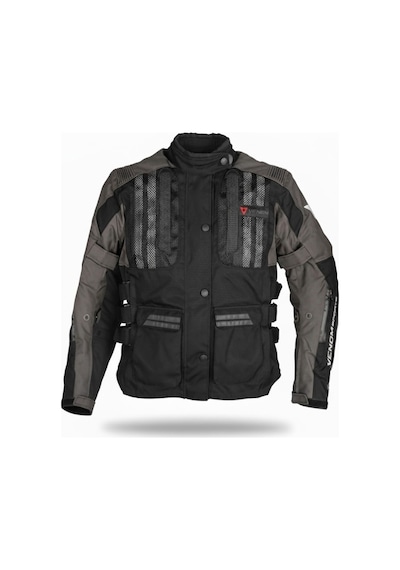 Venom Tourex 4 Mevsim Motosiklet Montu Siyah Gri