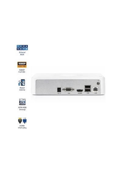 Ds-7108nı-q1 8 Kanal Nvr Güvenlik Kamera Kayıt Cihazı