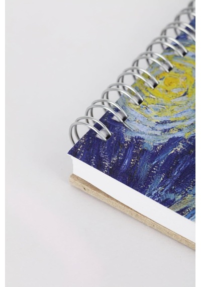 The Starry Night, Van Gogh 1889, A5 Eskiz Defter I, Çizgisiz, 100 Sayfa, 100 Gram, Beyaz Renk,
