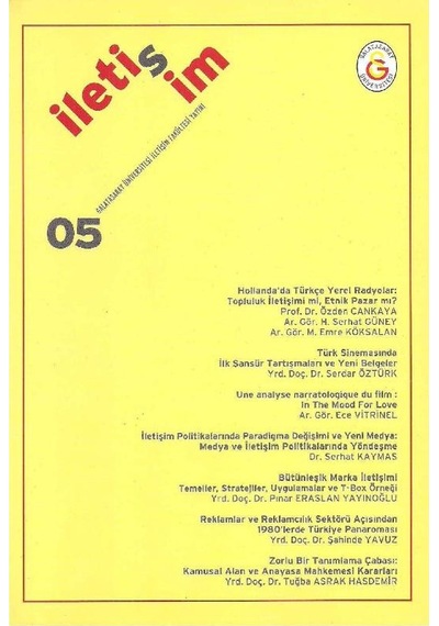 Galatasaray Üniversitesi İletişim Dergisi - Sayı 05 - Haziran 2006